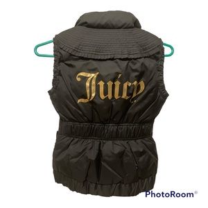 Women’s Juicy Couture Black And Gold Puffer Jacket